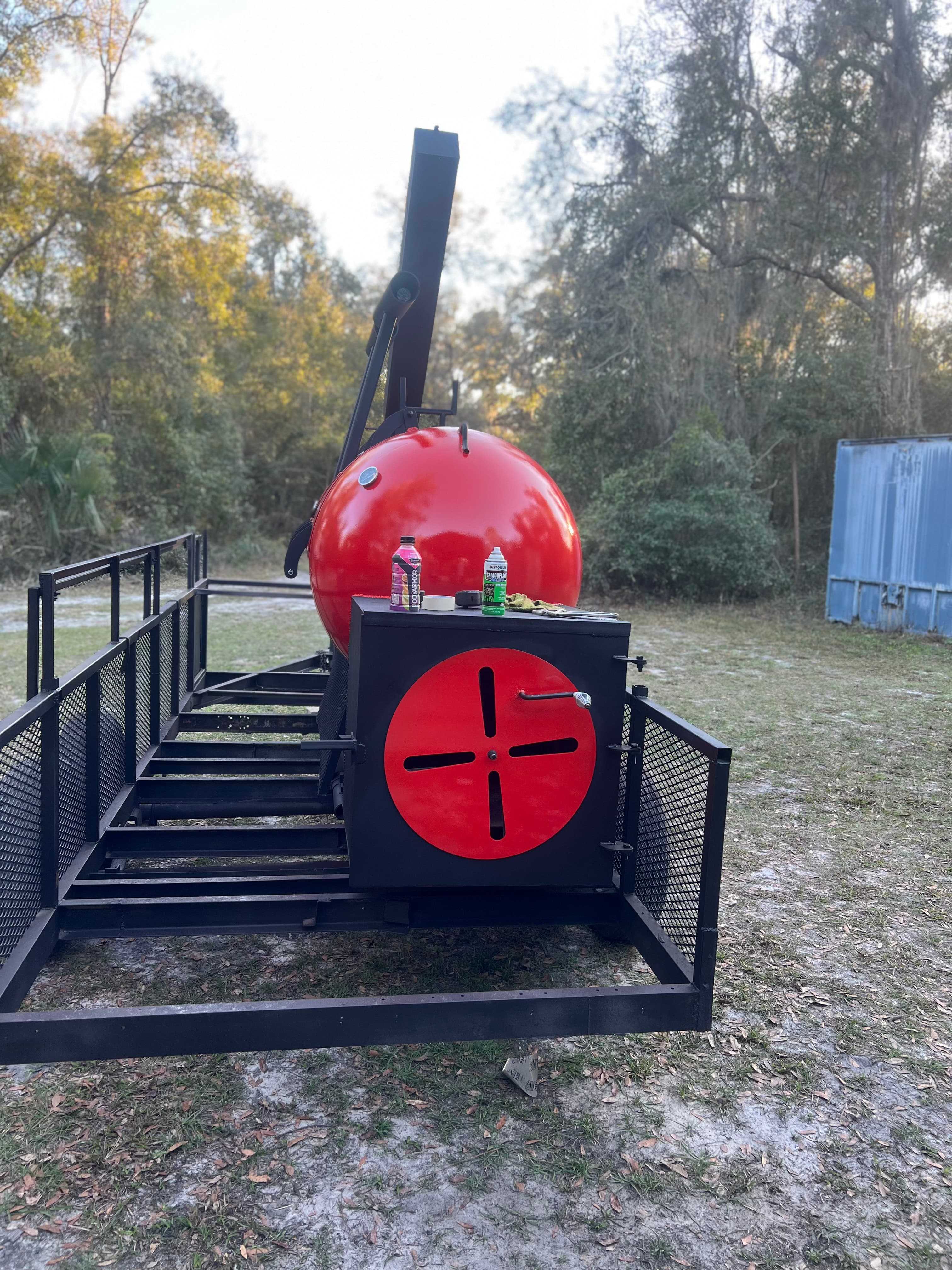 Completed custom smoker